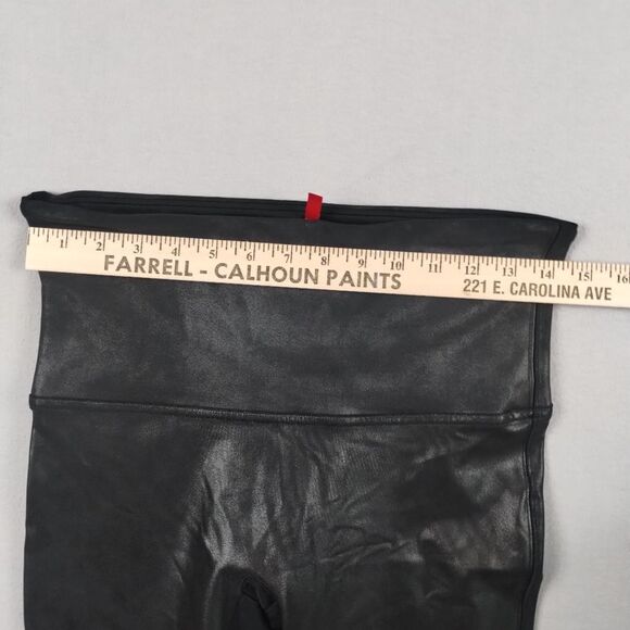 Spanx Faux Leather Leggings Stretch Compression Black Size XL - Picture 9 of 10